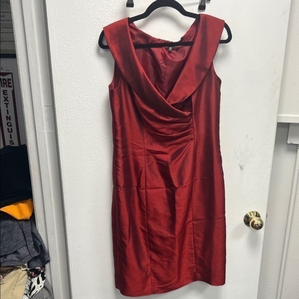 Jones Wear Silver Ruched Sheath Mini Dress